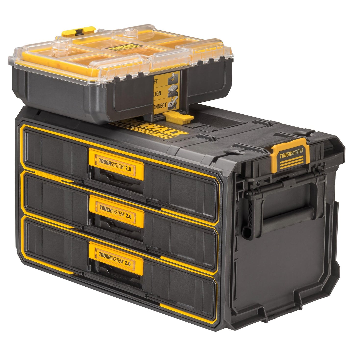 Dewalt Dwst08330-1 Unità 3 Cassetti, 3 Cassett Profondi in ABS, Compatibile con Moduli Tough System 2.0 e 1.0