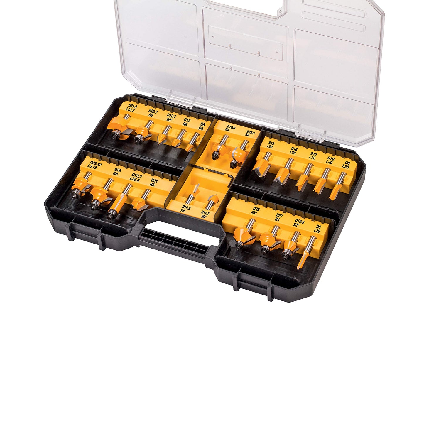 DEWALT DT90017-QZ Set Da 22 Frese Per Legno