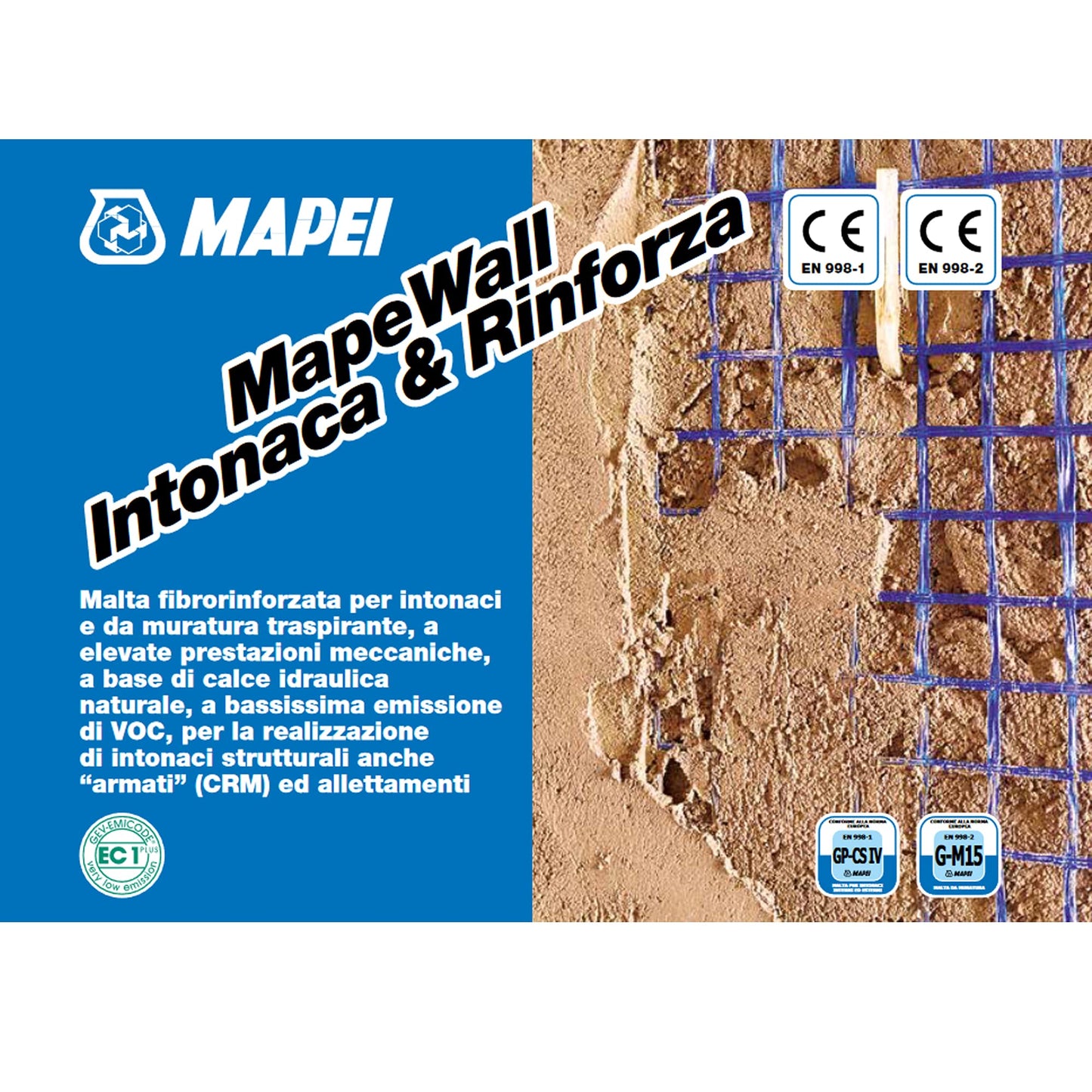 MAPEWALL INTONACA & RINFORZA Kg.25 MAPEI