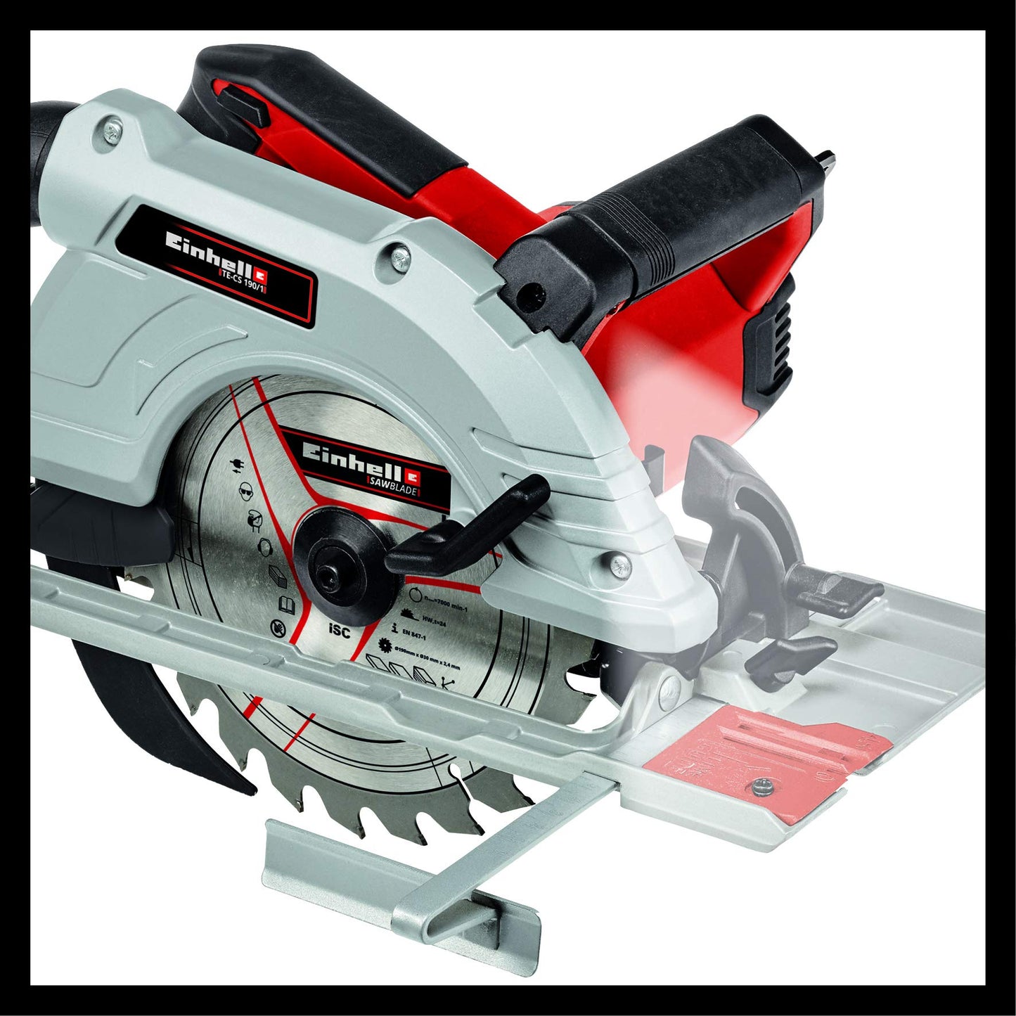 Einhell TE-CS 190/1 Sega circolare (tensione 230 V, 1500 W, giri al min. 5500, lama Ø190 x Ø30, taglio max 66 mm)