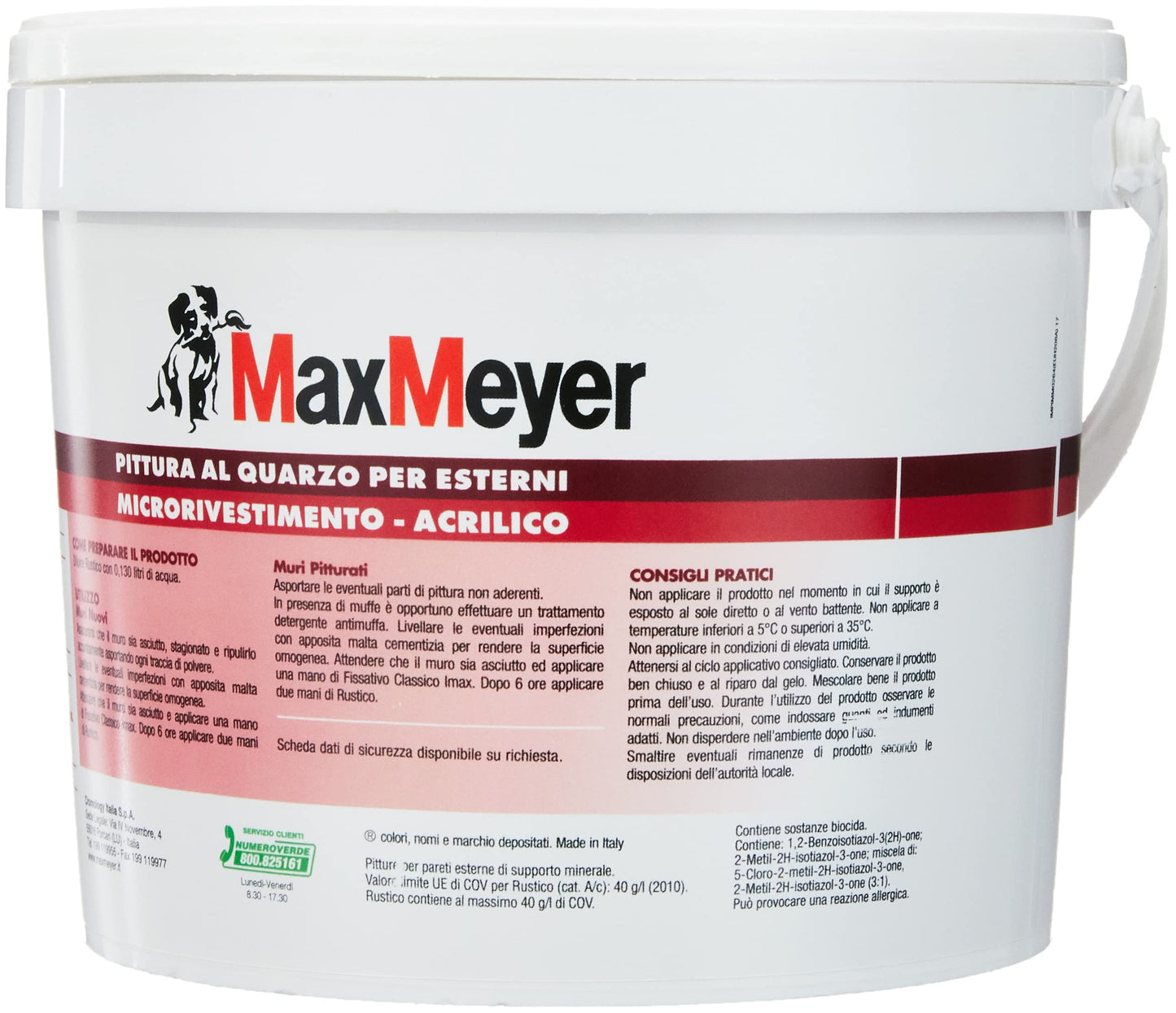 MaxMeyer Pittura per esterni Quarzo Rustico MATTONE 2,5 L