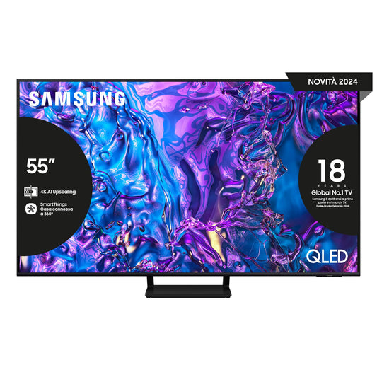 Samsung TV QE65Q70DATXZT QLED 4K, Smart TV 65" Quantum processor 4K, AirSlim, DVBT-2, Q-Symphony & OTS Lite, Integrato con Alexa e Bixby, compatibile con Google Assistant, Black 2024