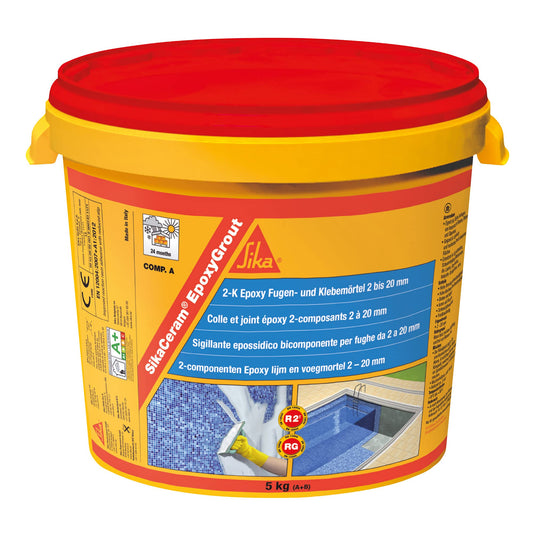 Sika - SikaCeram EpoxyGrout, Pietra di Luna - Stucco sigillante per fughe di pavimentazioni e rivestimenti ceramici o lapidei - Bicomponente - 5kg