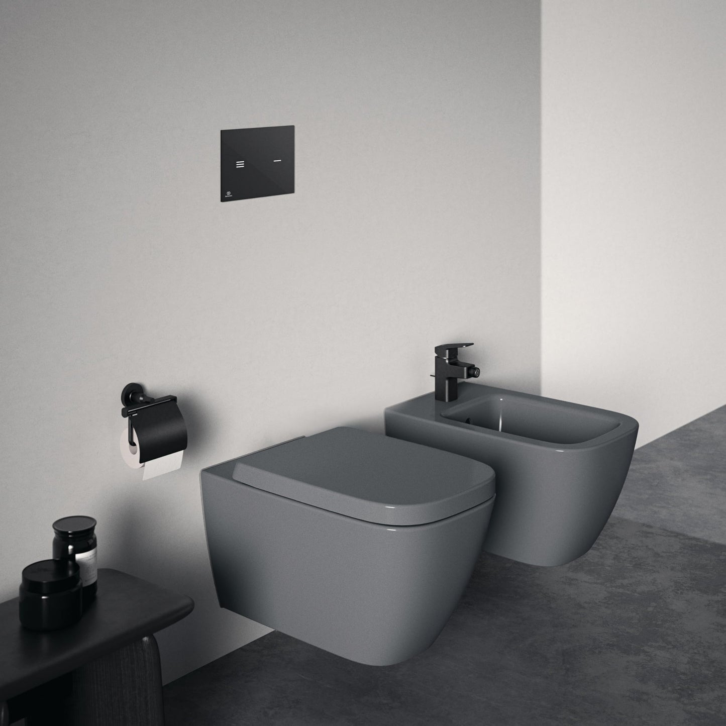 Ideal Standard - Ceraplan, Miscelatore monocomando bidet, Nero sera