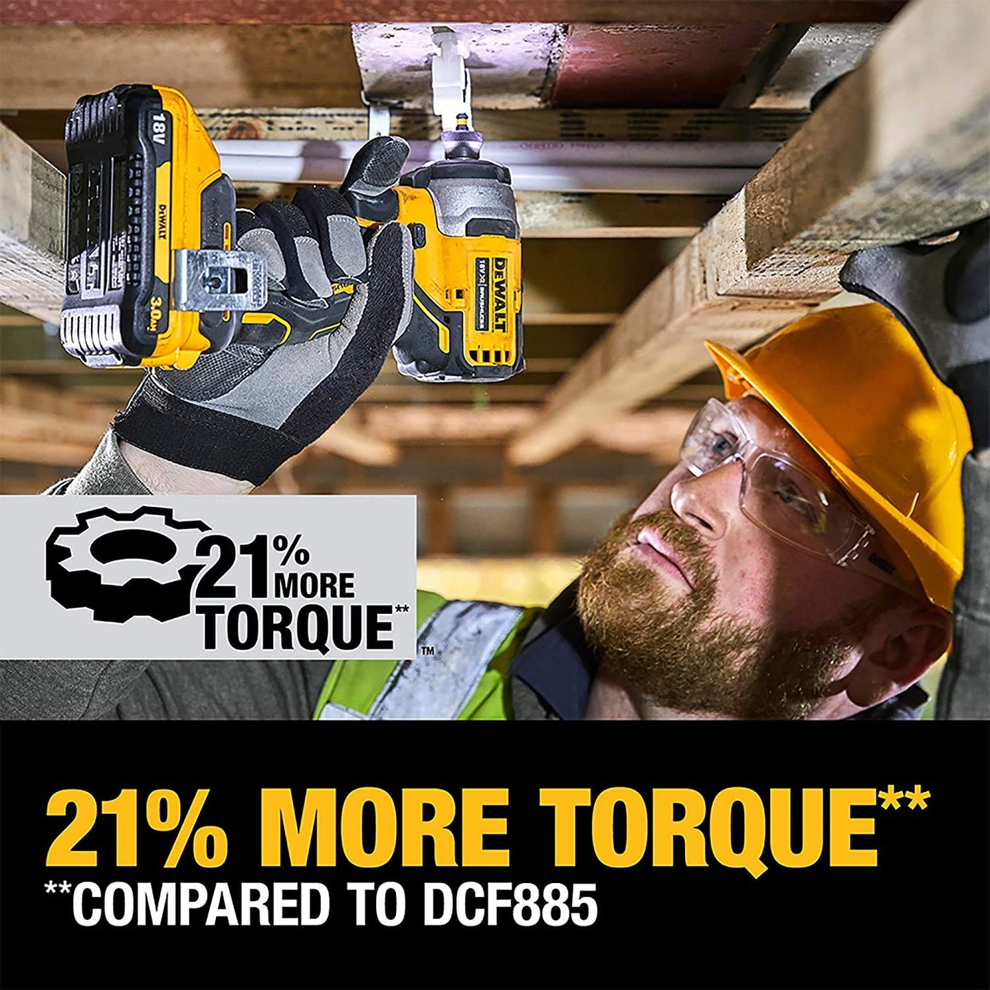 DEWALT DCF809L2T-QW - Avvitatore a impulsi XR 18V 1/4" 190Nm senza spazzole con 2 batterie agli ioni di litio da 3,0Ah con custodia TSTAK