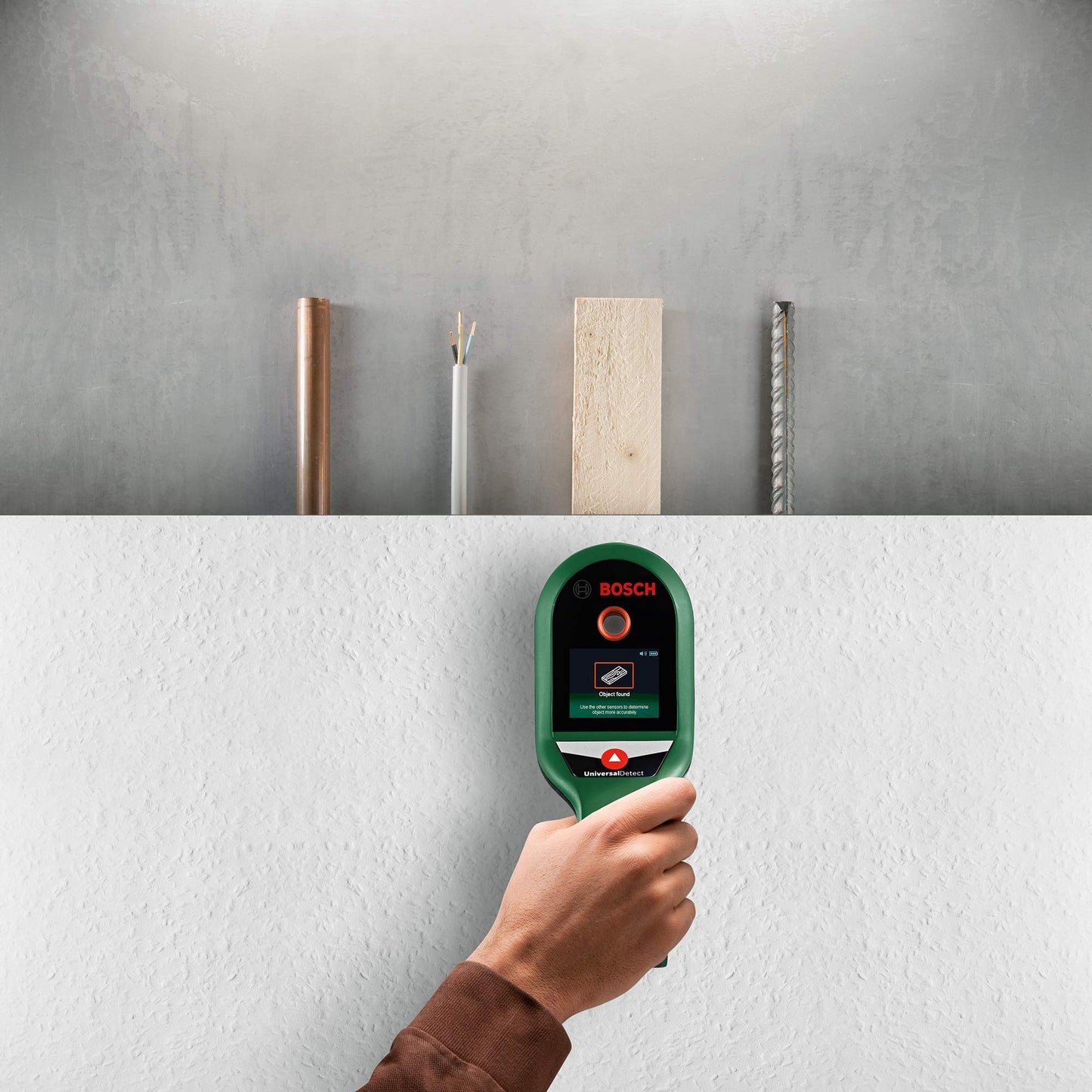 Bosch rilevatore UniversalDetect (display con guida passo-passo per una facile maneggevolezza, rilevatore cavi e strutture)