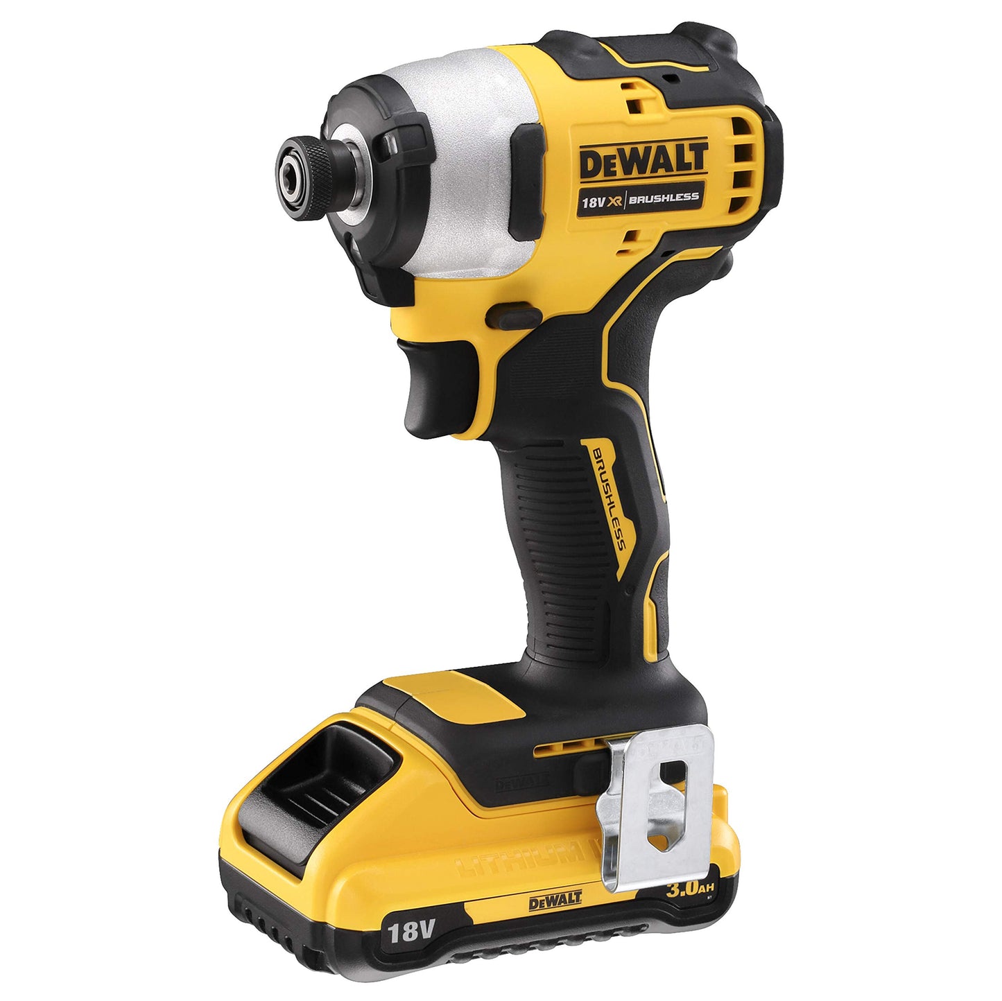 DEWALT DCF809L2T-QW - Avvitatore a impulsi XR 18V 1/4" 190Nm senza spazzole con 2 batterie agli ioni di litio da 3,0Ah con custodia TSTAK