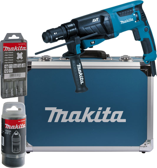 Makita - Martello perforatore HR2631FT13 per SDS-Plus, 26 mm, in valigetta di alluminio, HR2631FT13 800 wattsW, 230 voltsV