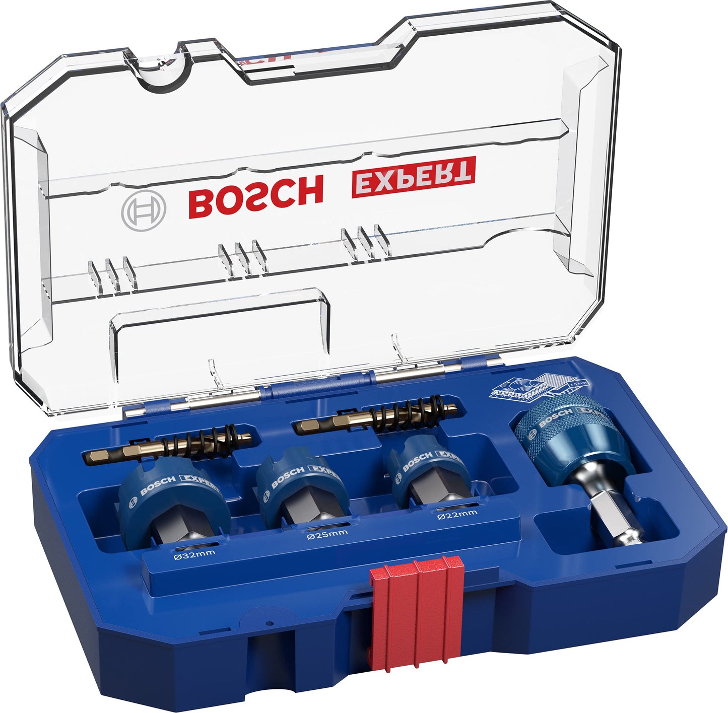 Bosch Professional 6x Set di Seghe a Tazza Expert Sheet Metal per Lamiere di Acciaio, Lamiere di Acciaio Inossidabile, Ø 22-32 mm, Accessorio Trapano a Percussione