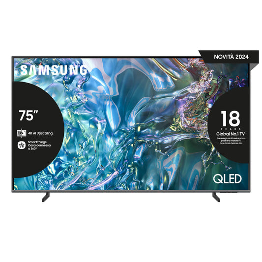 Samsung Smart TV 50" QE50Q64DAUXZT QLED 4K, Upscaling 4K, Processore Quantum 4K Lite, AirSlim Design, DVBT-2, Q-Symphony & OTS Lite, Gaming Hub, Ultimate UHD Dimming, Titan Gray 2024 [Amazon EXCL.]