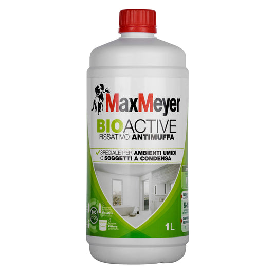 MaxMeyer Fissativo Antimuffa all'acqua per interni Bioactive Incolore, 1 L