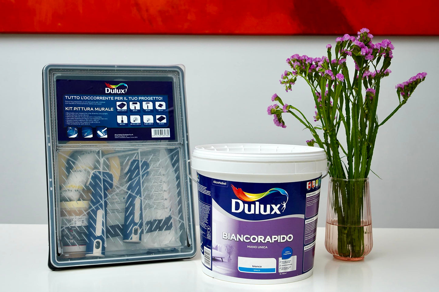 Dulux Biancorapido Pittura per Interni a Mano Unica Bianco Coprente per Camere Soggiorni, 5 Litri, Bianco