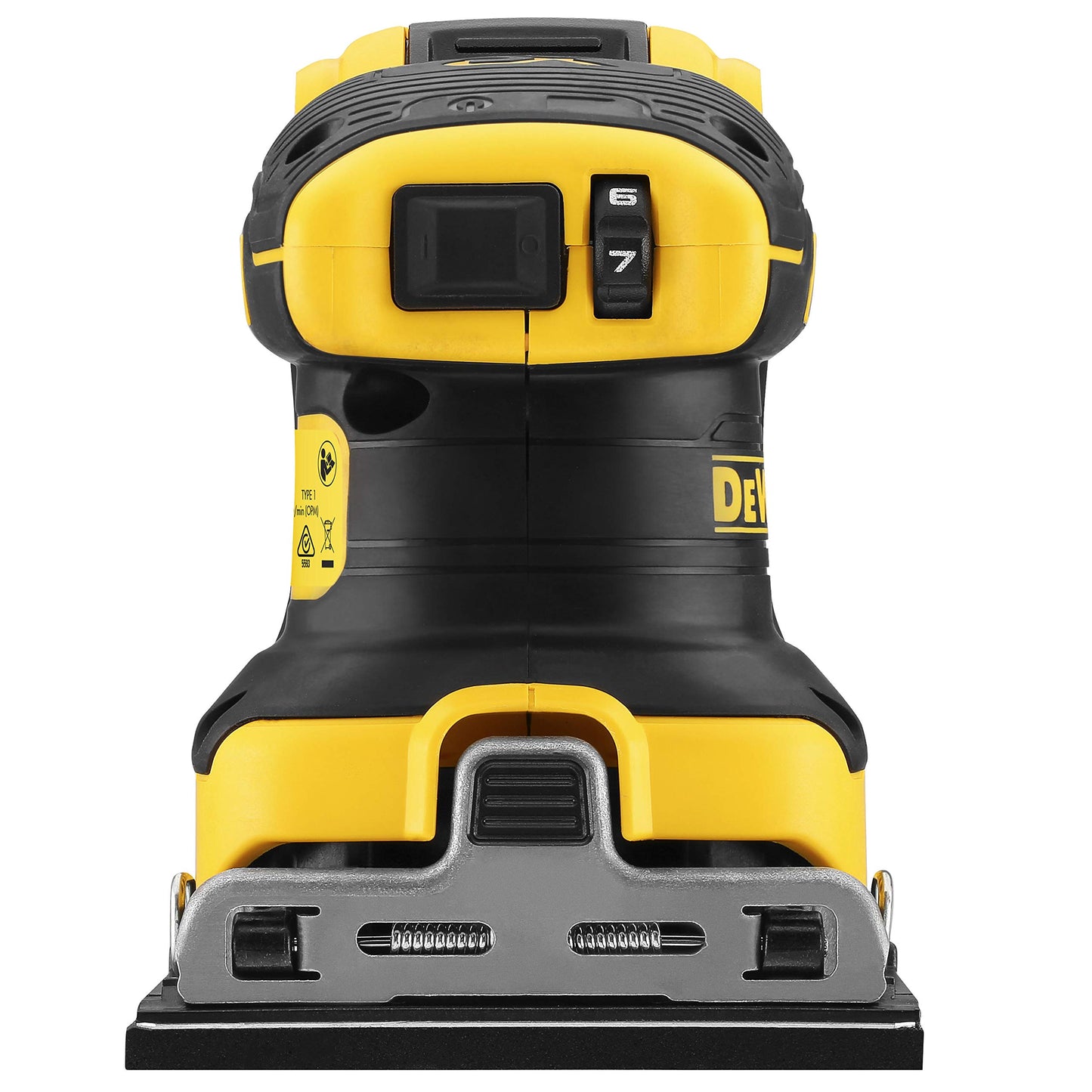 DEWALT Levigatrice orbitale 1/4 di foglio 18V, DCW200NT-XJ