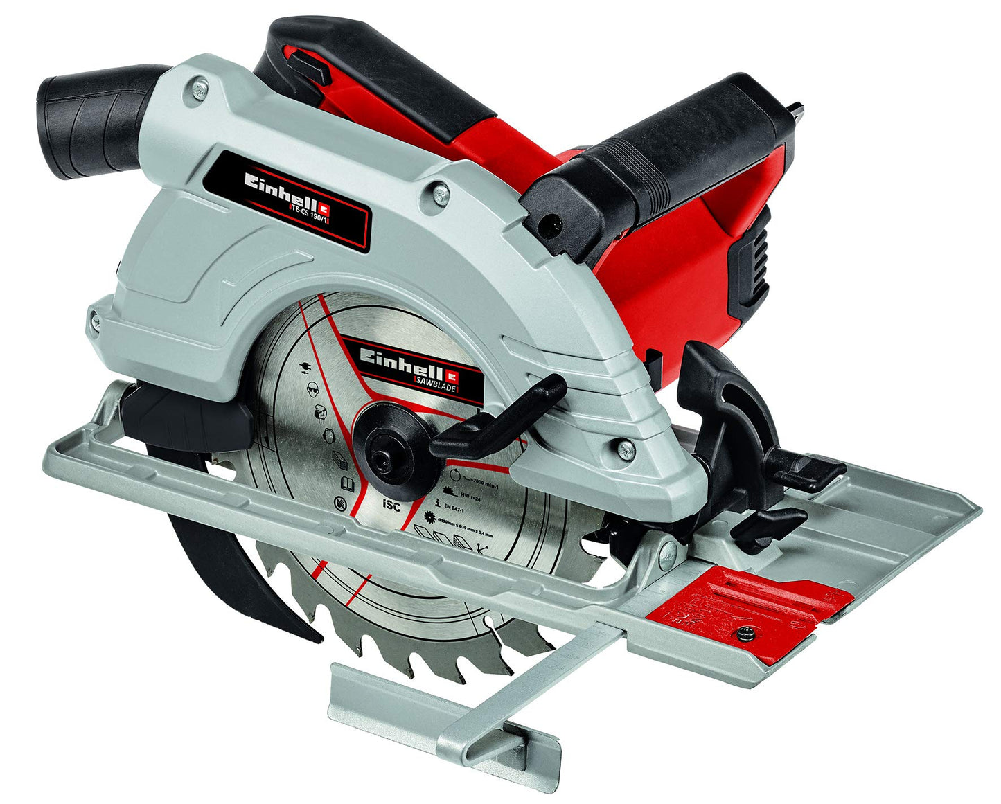 Einhell TE-CS 190/1 Sega circolare (tensione 230 V, 1500 W, giri al min. 5500, lama Ø190 x Ø30, taglio max 66 mm)