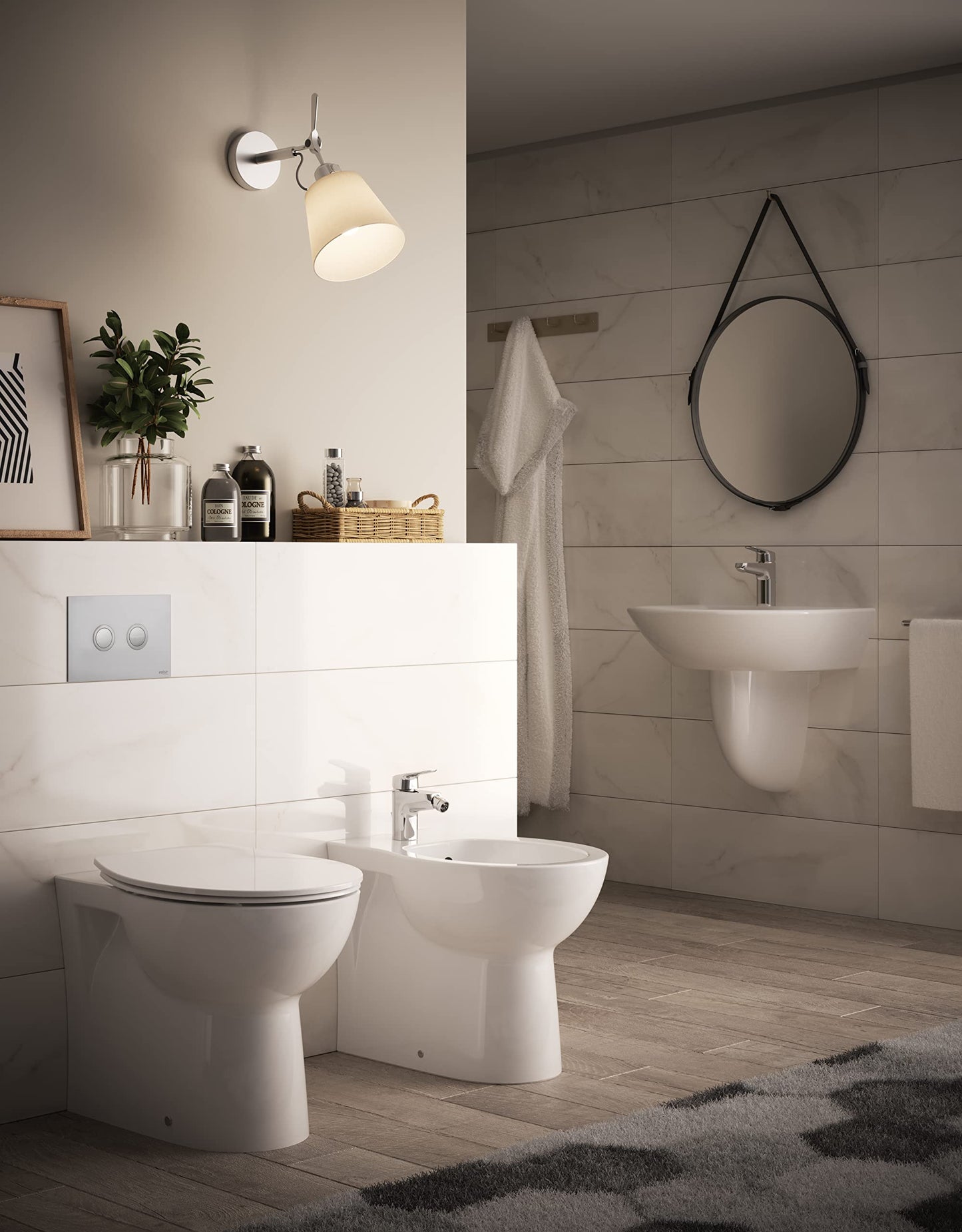 Ideal Standard - Eurovit, Bidet a terra universale per installazione filo parete, Bianco