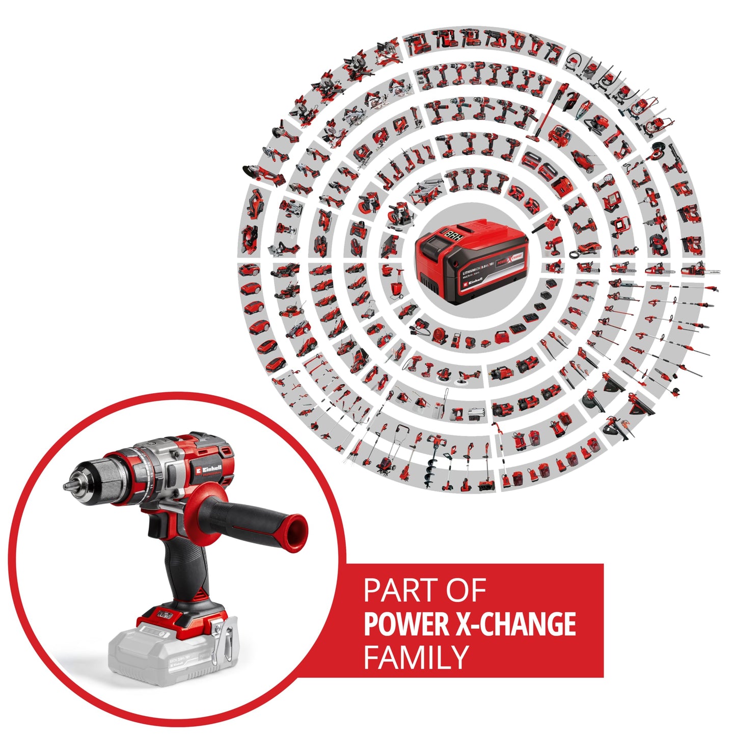 Einhell Professional trapano a percussione a batteria TP-CD 18/80 Li BL-Solo Power X-Change (18 V, Brushless, 80 Nm, funzione percussione, 2 velocità, mandrino 13 mm, senza batteria)