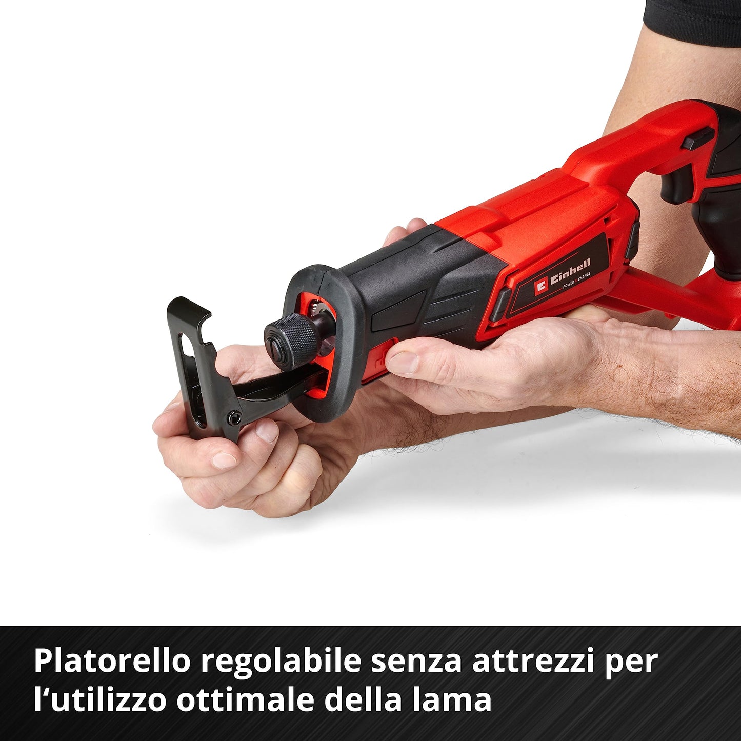 Einhell Te-Ap 18 Sega A Gattuccio Te-Ap18 Li Solo, Senza Batteria E Caricabatteria-Famiglia Power X-Change, Nero Rosso