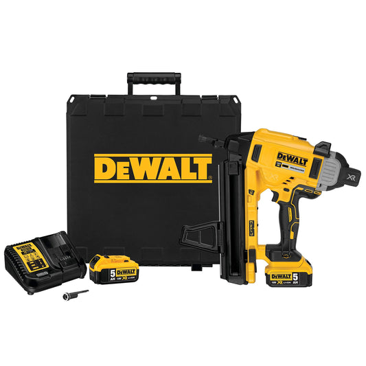 DEWALT DCN890P2-QW Chiodatrice per calcestruzzo senza spazzole XR 18V Li-Ion 5Ah, Nero/Giallo