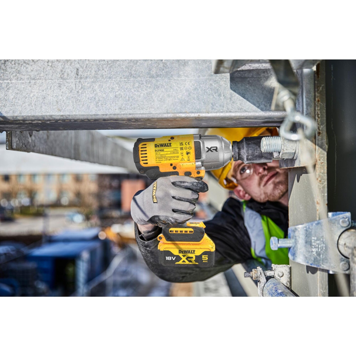 Dewalt Dcf900N-Xj 18V Xr Avvitatore a Percussione Hog Ring High Senza Spazzole da 1/2", Unità Nuda