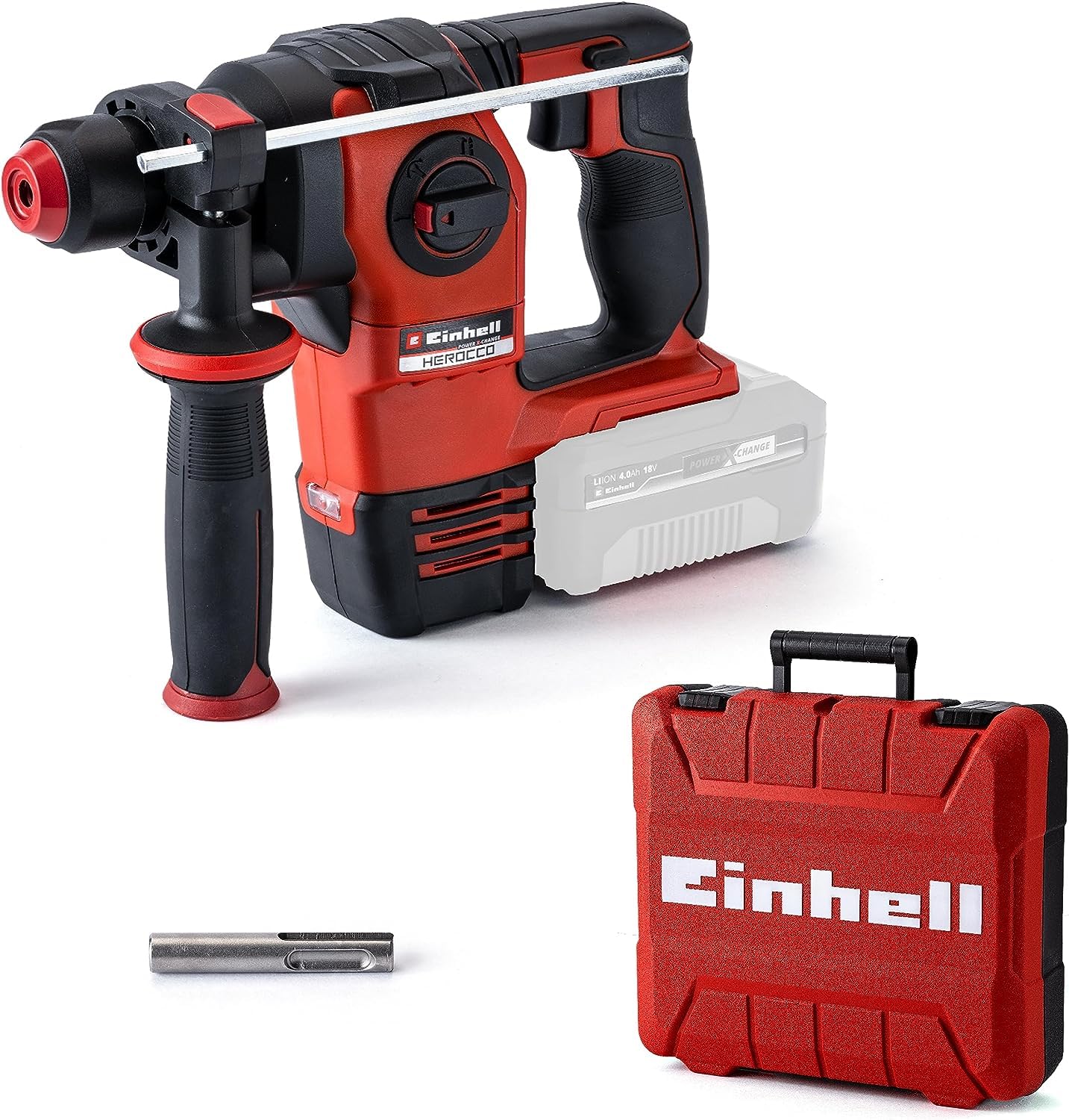 Einhell Tassellatore a batteria HEROCCO 18/20 Power X-Change (18 V, 2,2 J, motore senza spazzole, SDS-Plus, sistema elettronico di gestione del numero di giri, senza batteria e caricabatteria)