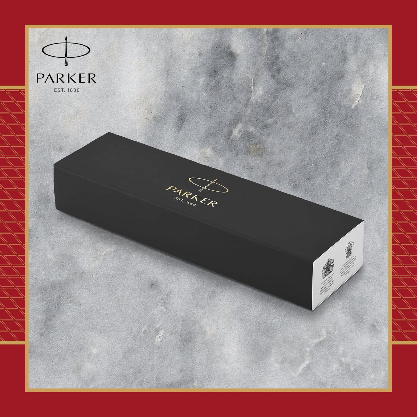 Parker IM penna stilografica | Rosso laccato premium con finiture in oro | Punta fine con cartuccia di inchiostro blu | Confezione regalo