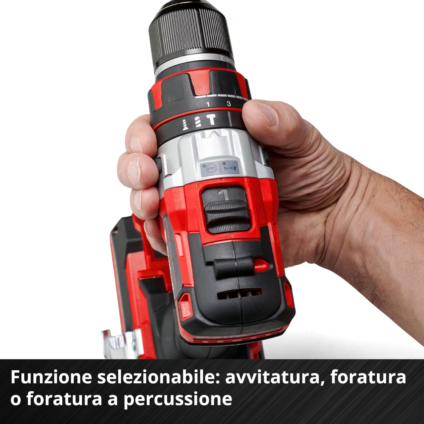 Einhell Professional trapano a percussione a batteria TP-CD 18/80 Li BL-Solo Power X-Change (18 V, Brushless, 80 Nm, funzione percussione, 2 velocità, mandrino 13 mm, senza batteria)