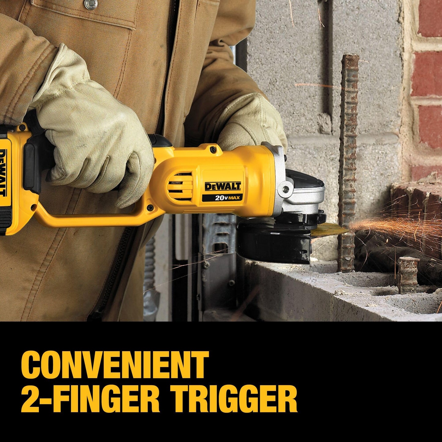 DEWALT DCG412N-XJ Smerigliatrice Angolare 125 mm, Scatola di Cartone Senza Batterie e Caricabatterie, 18 V