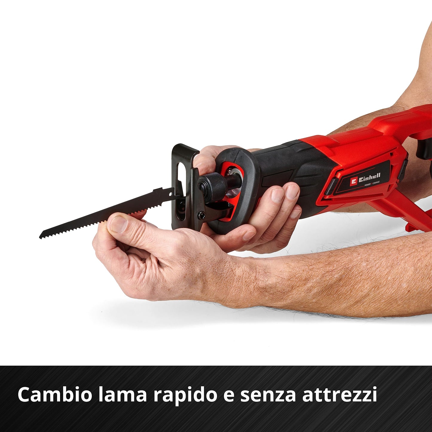 Einhell Te-Ap 18 Sega A Gattuccio Te-Ap18 Li Solo, Senza Batteria E Caricabatteria-Famiglia Power X-Change, Nero Rosso