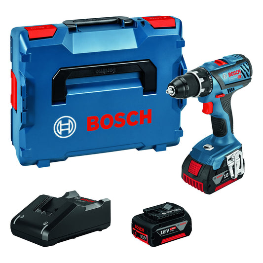 Bosch Professional 18V System Trapano-Avvitatore a Batteria Gsr 18V-28 (Incl. 2 Batterie da 4,0 Ah, Caricabatteria Gal 18V-40, L-Boxx)