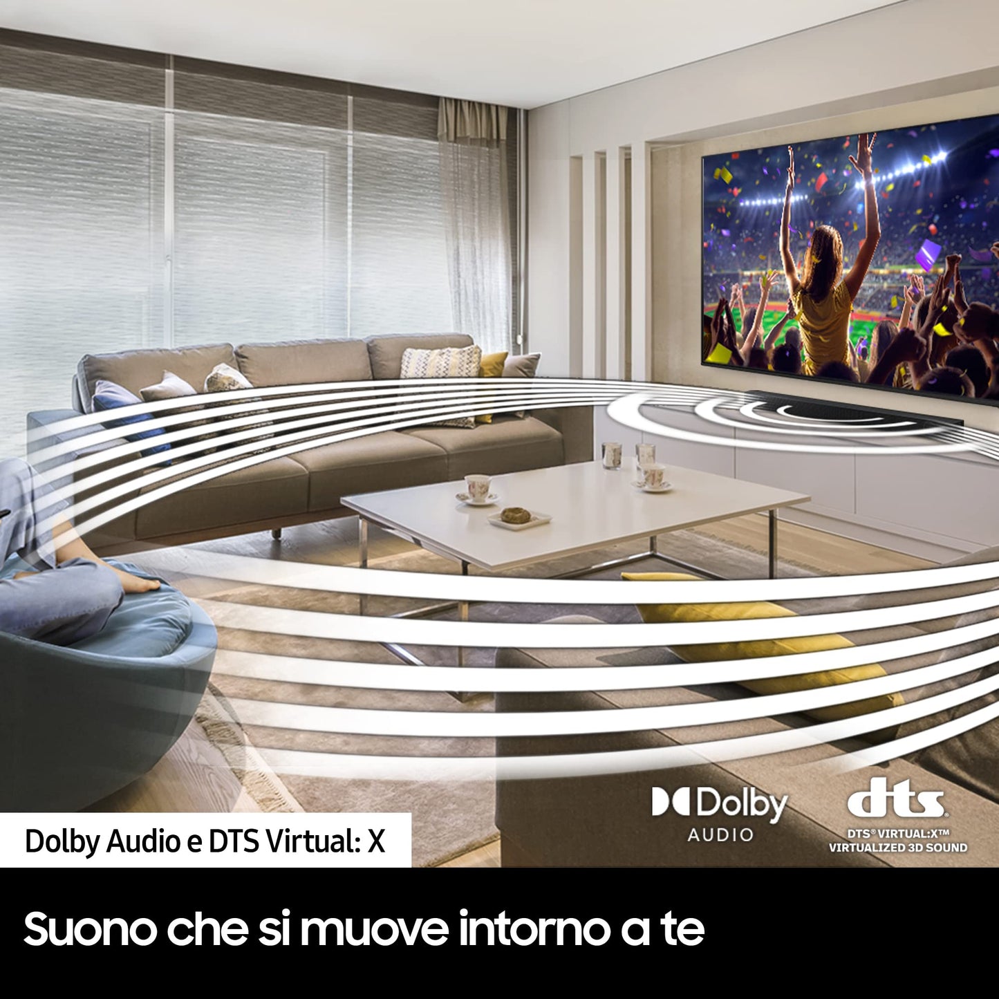 Samsung Soundbar HW-B530/ZF con Subwoofer, 2.1 Canali 360W 2022, Bassi Profondi, Effetto Surround, Suone Ottimizzato, Unico Telecomando