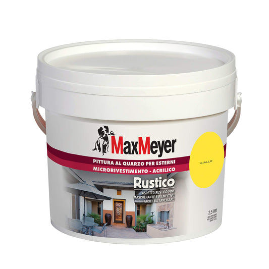 MaxMeyer Pittura per esterni Quarzo Rustico GIALLO 2,5 L