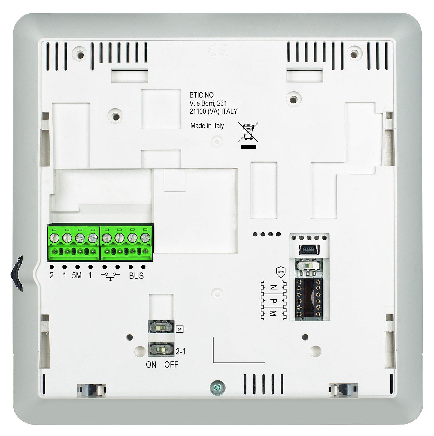 Bticino 344932 Video House Station Classe 100X16E con Connessione WiFi 7 Pollici Touchscreen per Estensione per Casa Bifamiliare Bianco