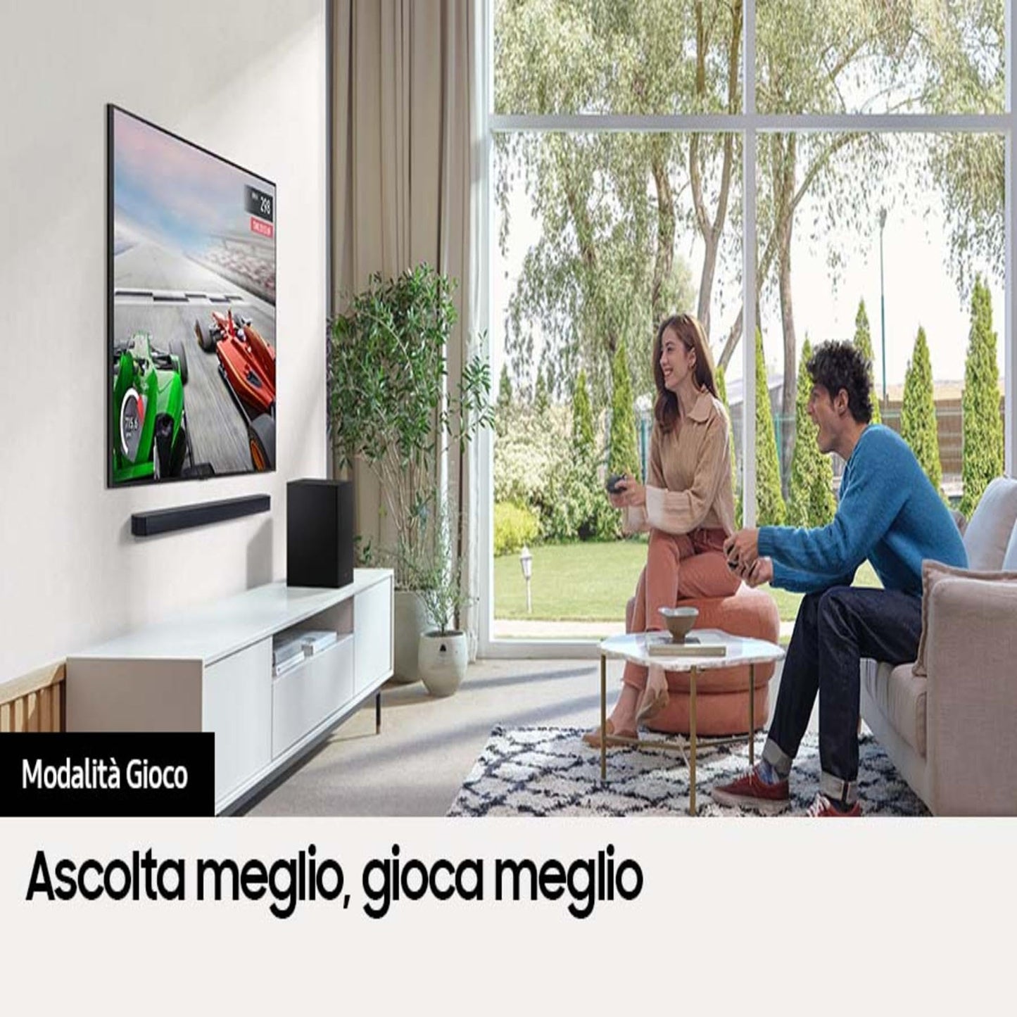 Samsung Soundbar HW-C430/ZF Serie C, 3 Speaker, Subwoofer Incluso, Audio a 2.1 Canali, Adaptive Sound Lite, Black 2023