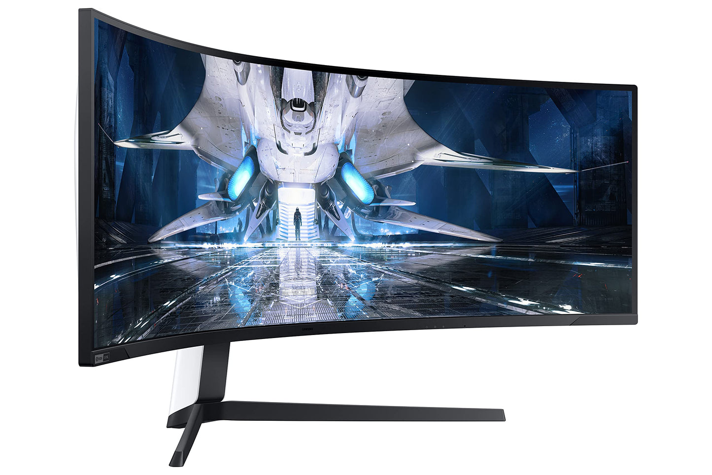 Samsung Monitor Gaming Odyssey Neo G9 (S49AG952), Curvo (1000R), 49", 5120x1440 (DQHD), 32:9, Mini-LED, HDR10+, VA, 240Hz, 1ms (GtG), FreeSync Pro, G-Sync, HDMI, USB, Display Port, Ingresso Audio