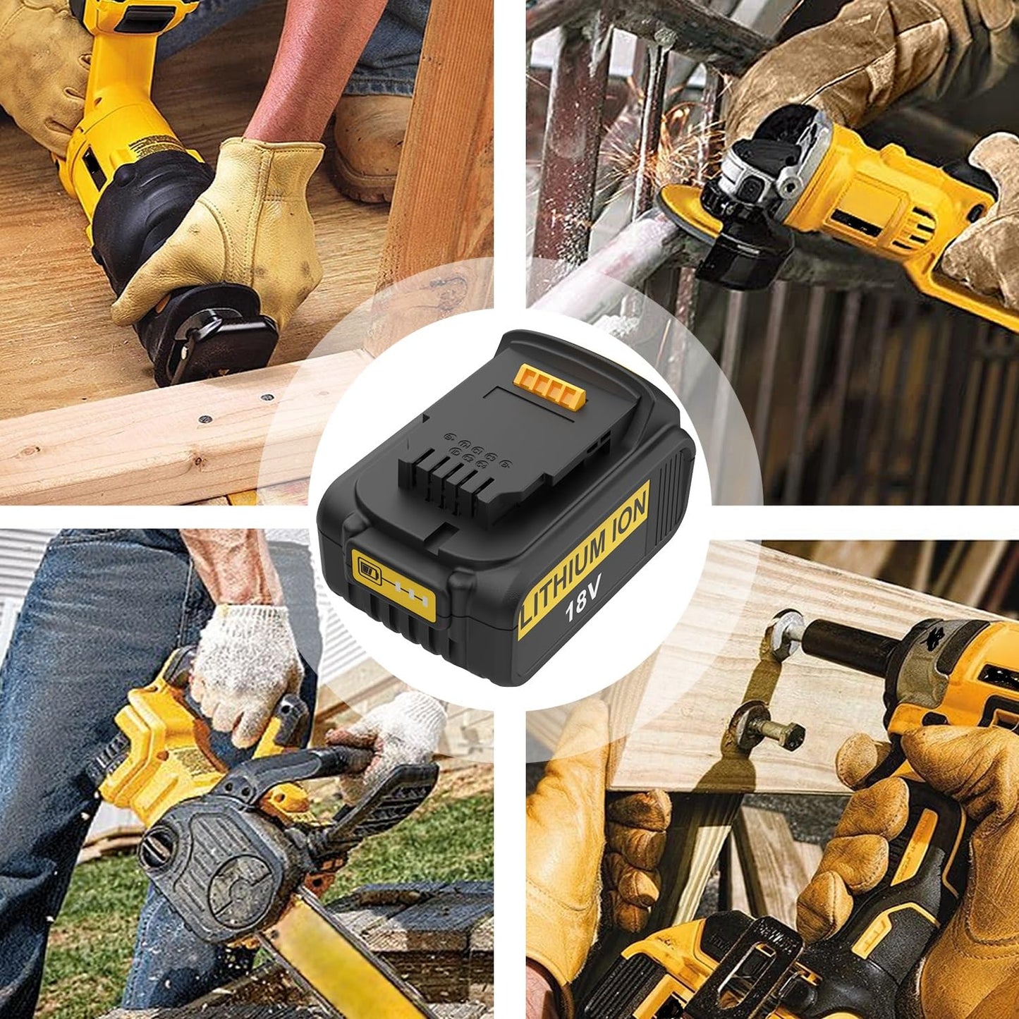 Energup 2 Pezzi 18V 5.0Ah Batteria di Ricambio + DCB102 Dual Port Caricabatterie per Dewalt 18V Batteria DCB184 DCB200 DCB182 DCB180 DCB181 DCB183 DCB201