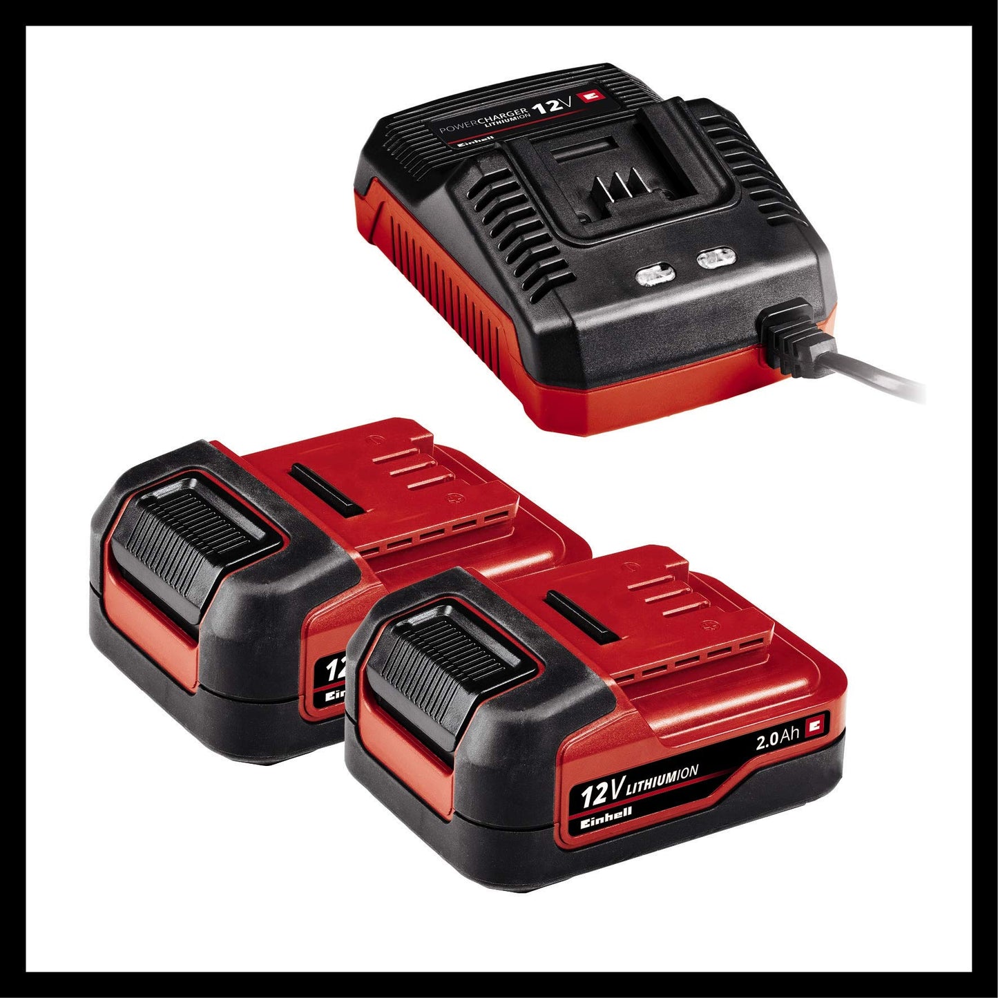 Einhell Trapano A Percussione A Batteria, 20.7 x 6.5 x 19.5 Cm, Nero Rosso