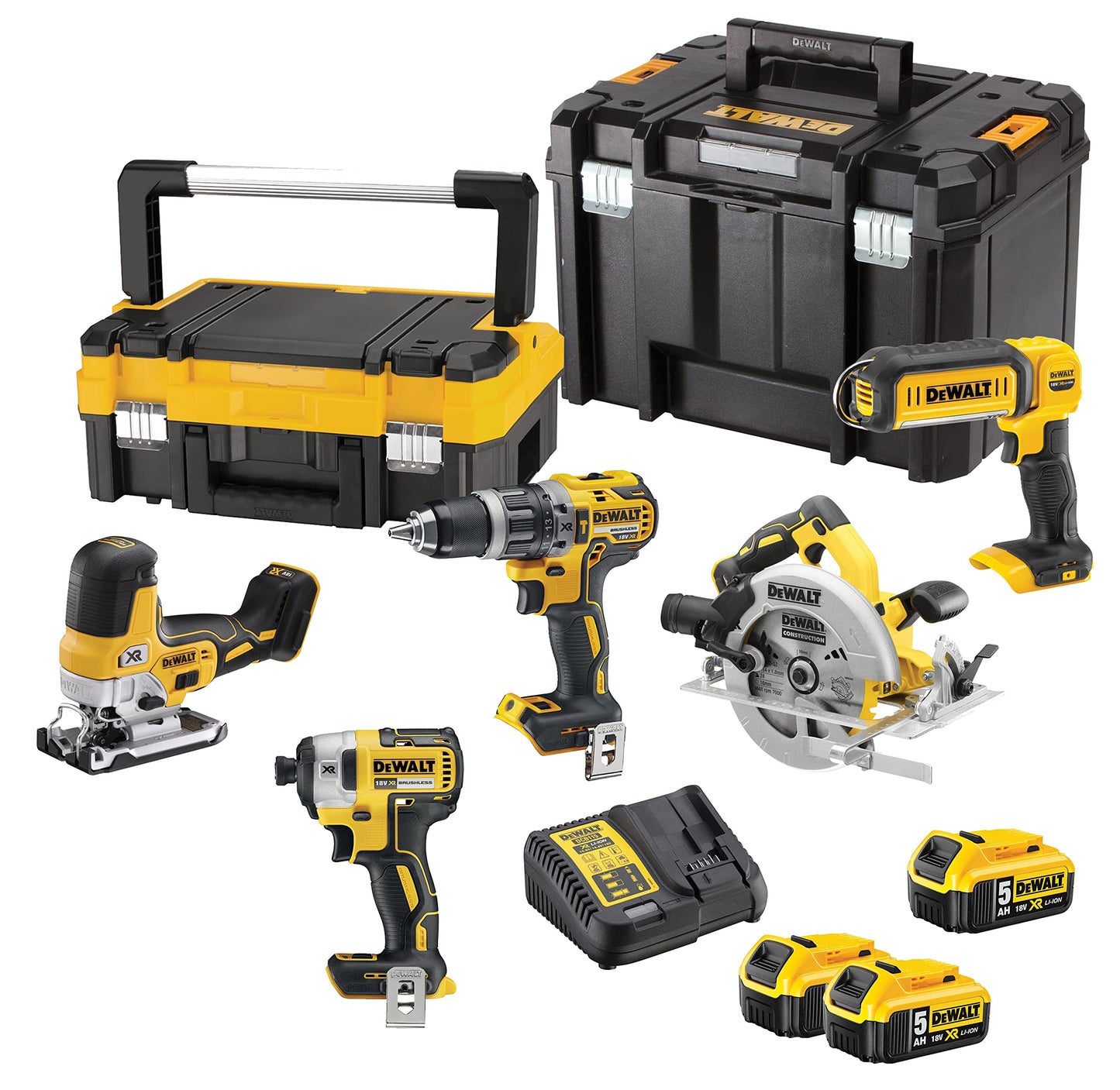 DEWALT DCK500P3T-QW 18V XR Kit macchina 5 Parti TSTAK