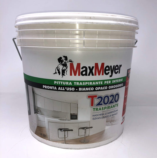 Max Meyer T2020 Pittura traspirante per interni, 14 litri