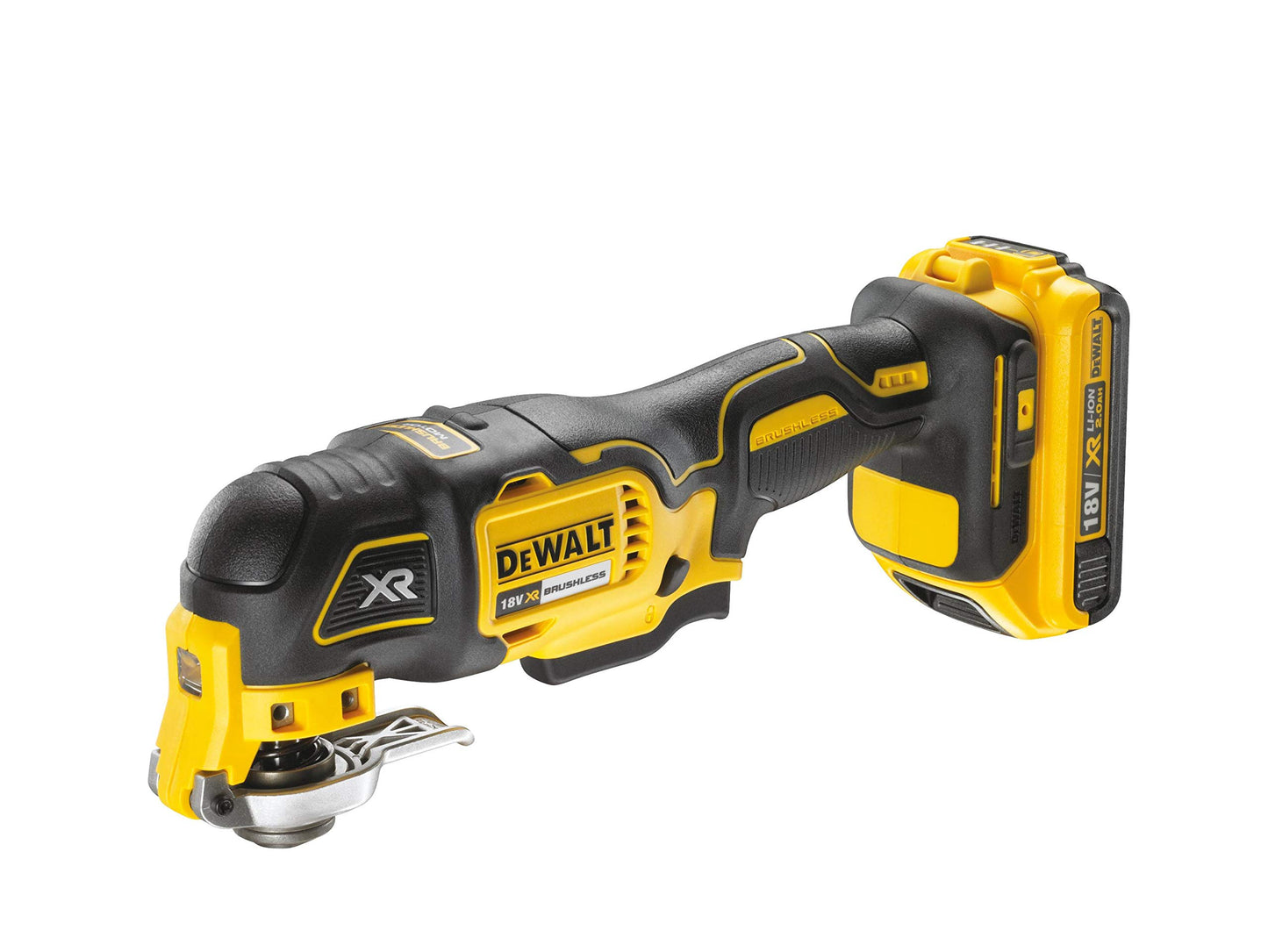 DeWalt DCS355D2-QW Utensile Multi-Funzione ad oscillazione, 2.0 Ah, motore Brushless, con doppia batteria in valigetta, 18 volts