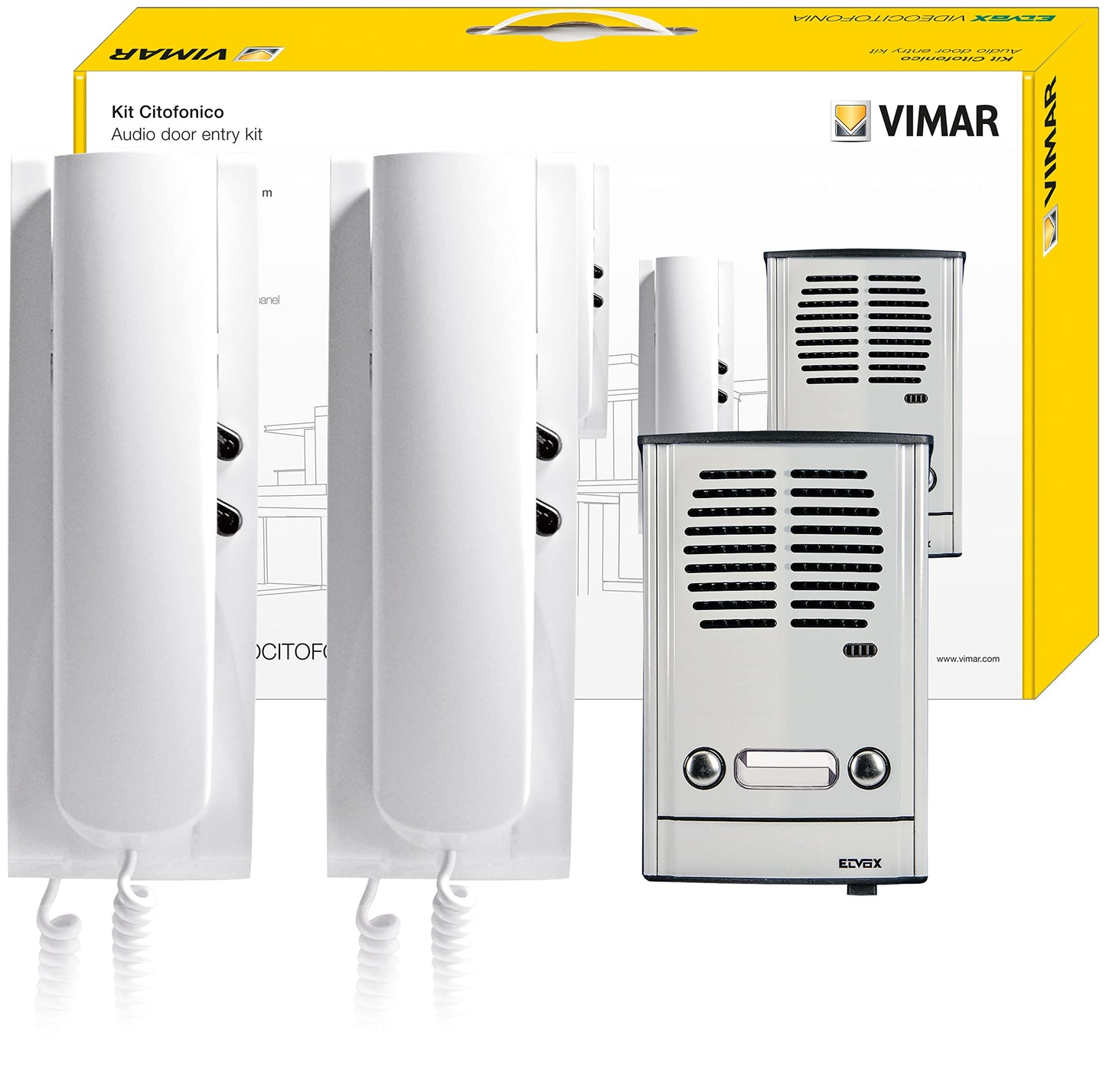 Vimar 885E Kit citofonico bifam. 4+2 cond. 88TD + 8870