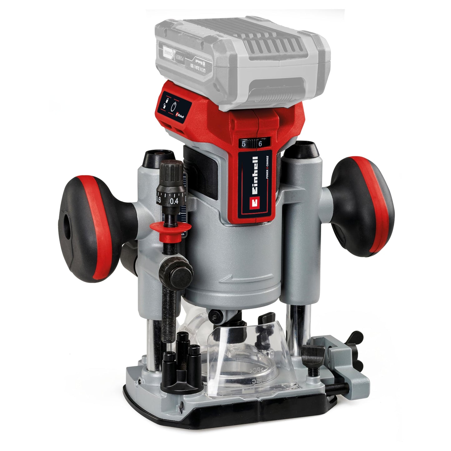 Einhell Set fresatrice professionale a batteria TP-RO 18 Set Li BL-Solo Power X-Change (18 V, brushless, regolazione fine della profondità di fresa, accessori + custodia, senza batteria)