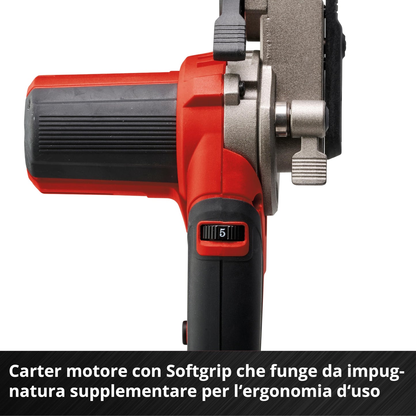 Einhell Lima a nastro a batterie TE-BF 18 Li-Solo Power X-Change (18 V, velocità fino a 1.700 m/min, 2 bracci abrasivi 9 mm e 13 mm, incl. 12 pz. nastri abrasivi, senza batteria)