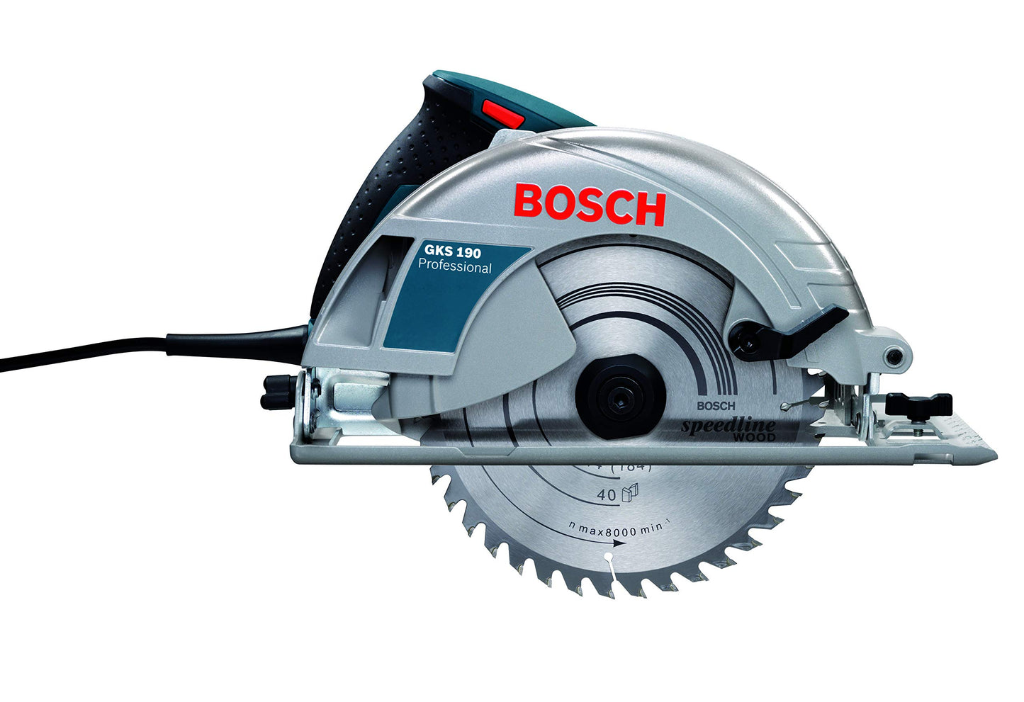 Bosch Professional Sega Circolare Gks 190 (Motore Da1400 Watt, Lama: 190 Mm, Profondità di Taglio: 70 Mm)