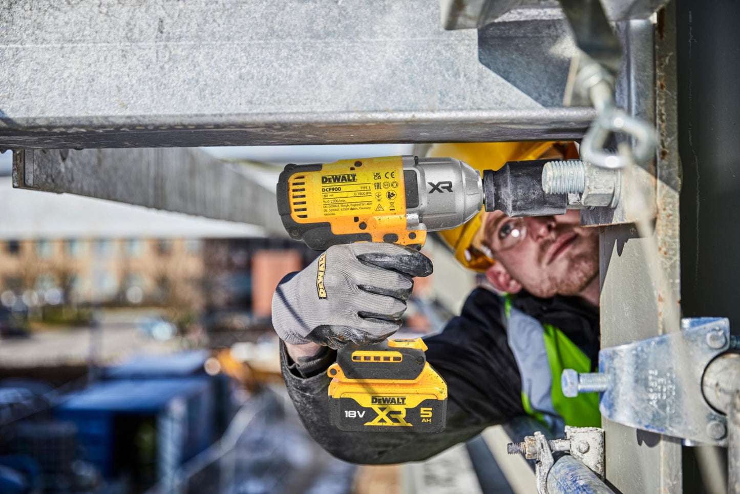 Dewalt Dcf900N-Xj 18V Xr Avvitatore a Percussione Hog Ring High Senza Spazzole da 1/2", Unità Nuda