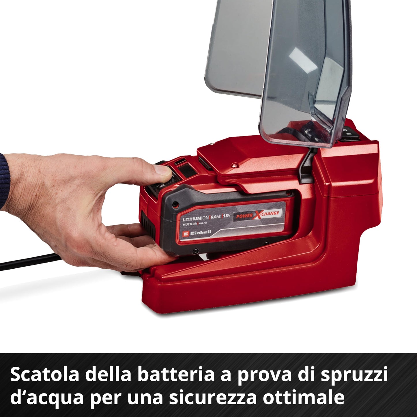 Einhell Pompa per acque scure a batteria GE-DP 18/25 Li-Solo Power X-Change (18 V, 7.500 l/ora, prevalenza di 5 metri, modalità ECO e BOOST, batteria esclusa)