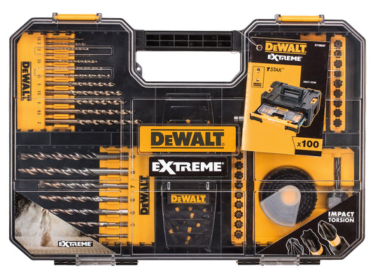 Dewalt DEWDT70620T - Set di 100 punte per trapano e SDS Extreme