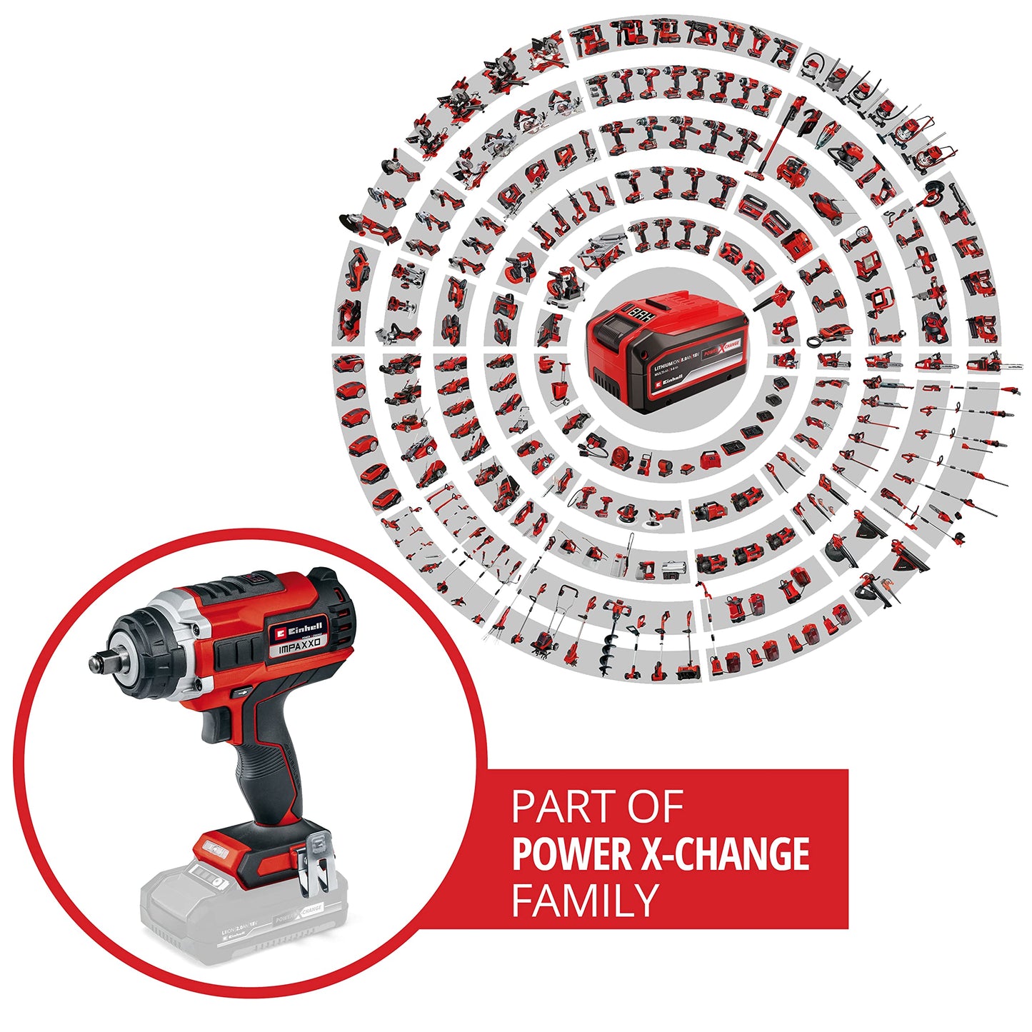 Einhell Professional Avvitatore a Impulsi Percussione a Batteria IMPAXXO 18/400 Power X-Change