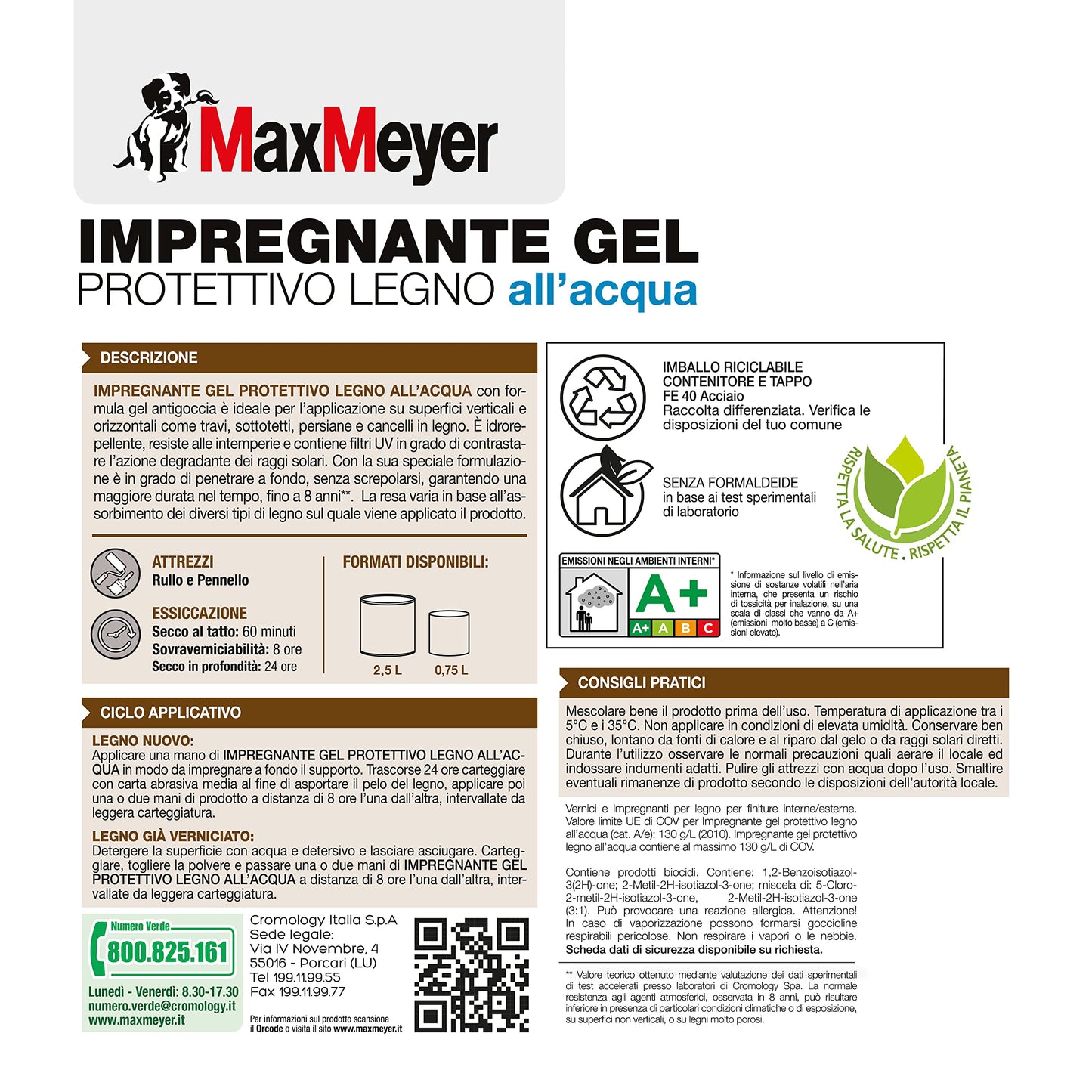 MAXMEYER IMPREGNANTE GEL ACQUA NOCE MEDIO 2,5 L