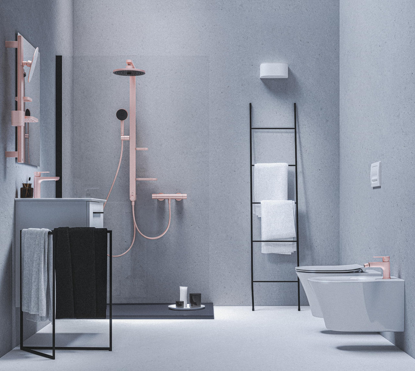 Ideal Standard - Cerafine O, Miscelatore monocomando per lavabo, Bocca di erogazione fissa, Rosé